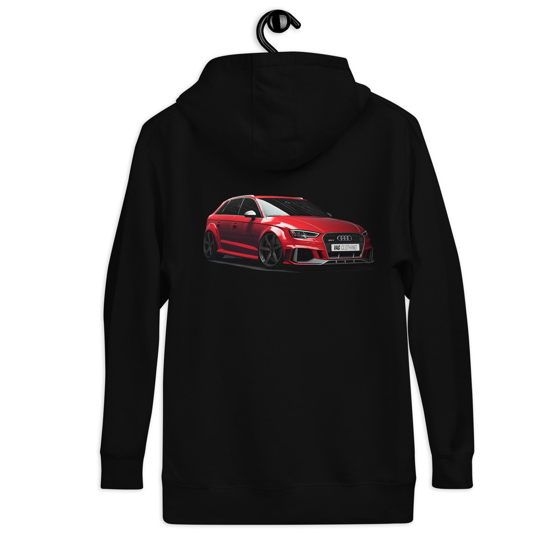 Audi RS3 Hoodie Rot - Schwarz / S
