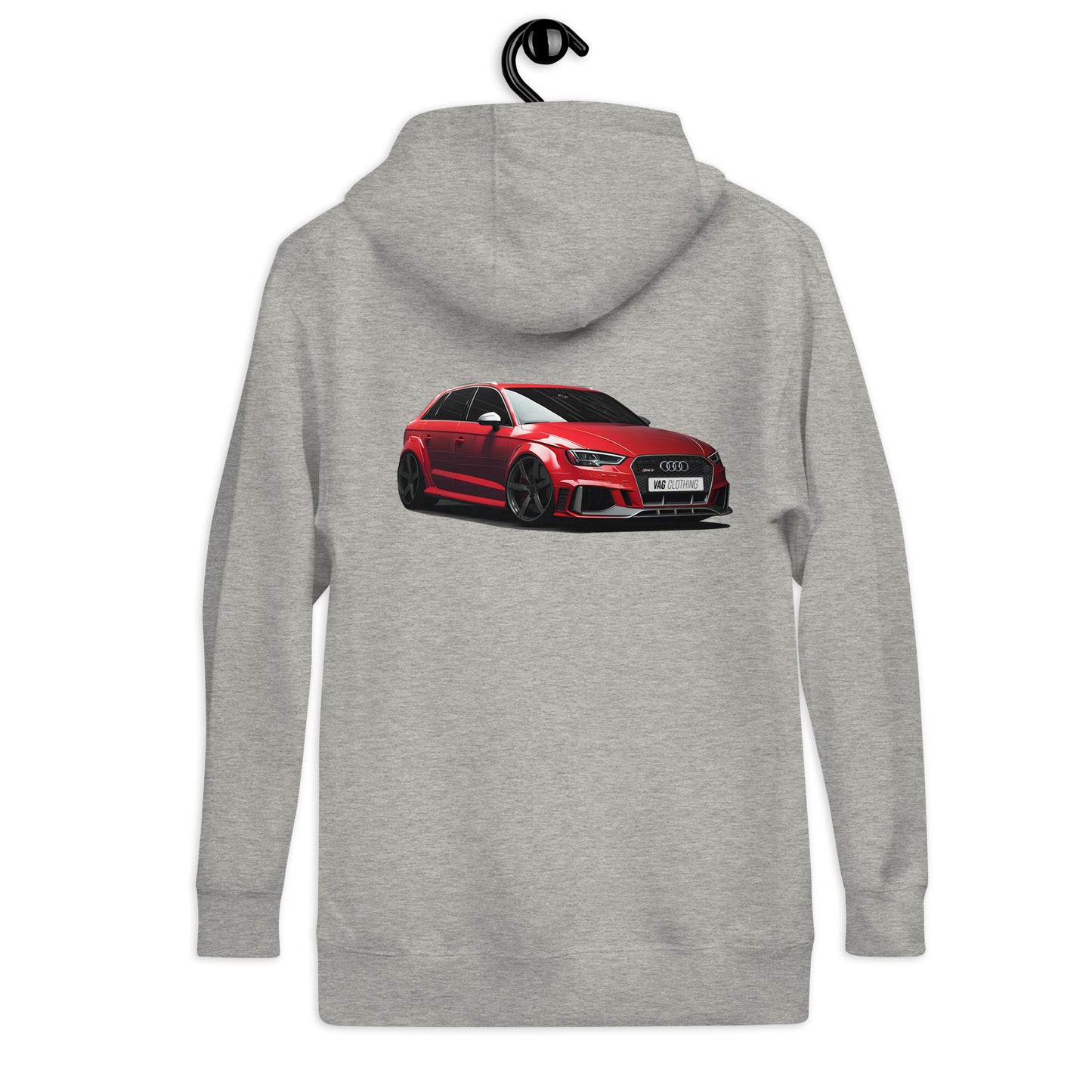 Audi RS3 Hoodie Rot - Carbon Grey / S